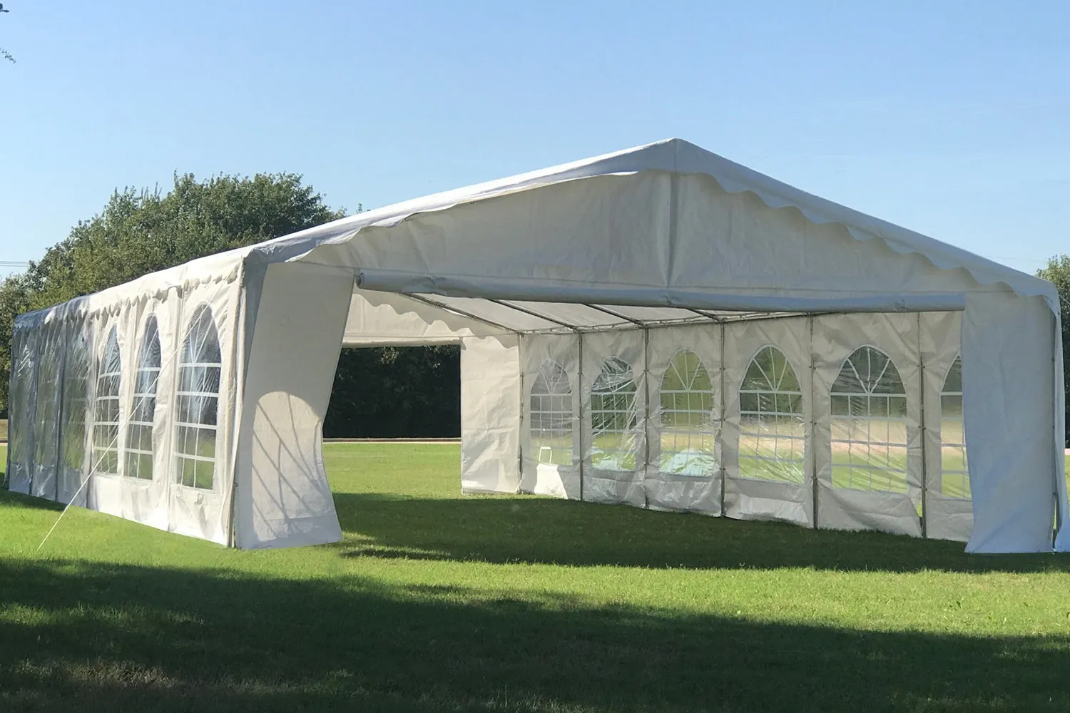 Budget PE Party Tent 40'x20' with Waterproof Top
