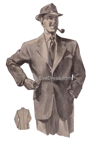 E-PATTERN, 1940's Semi-Hacking Jacket E1705