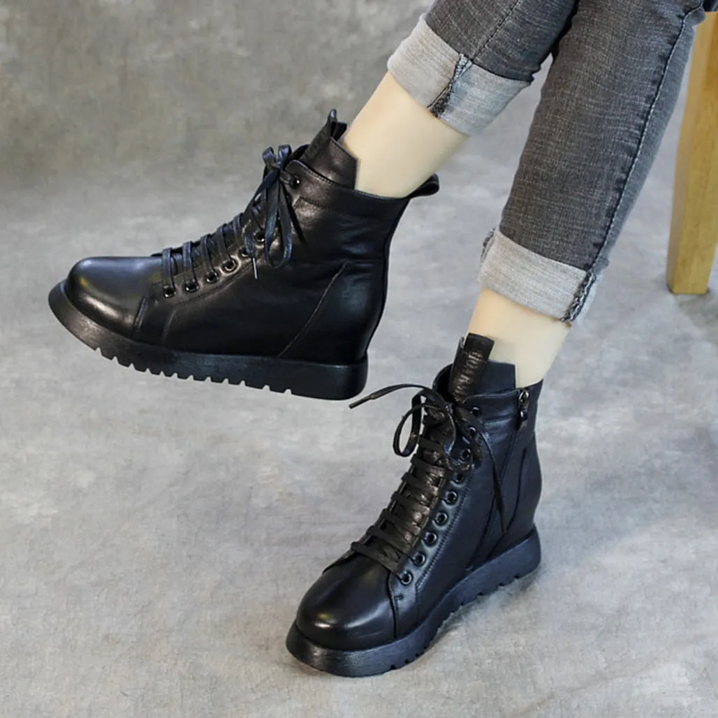 Lace-up Platform Waterproof Boots | Gift Shoes
